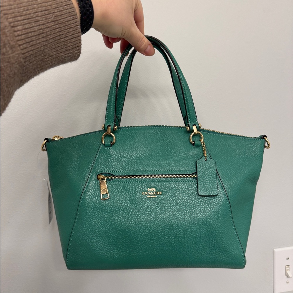 NWT Coach Teal Pebble Leather Purse